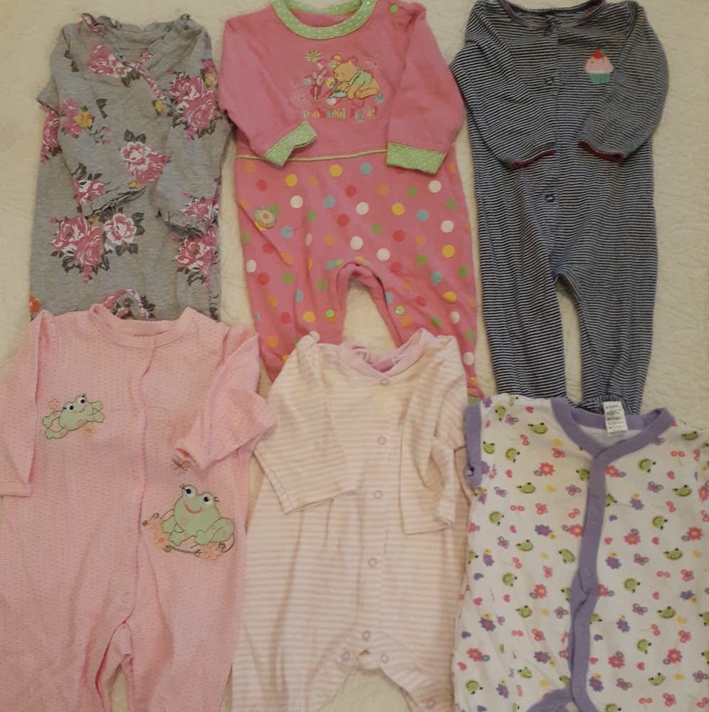 3-6 month girl sleepers